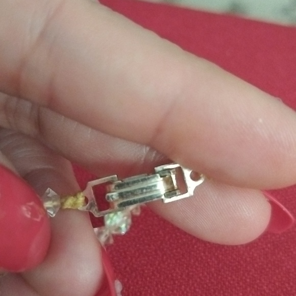 Vtg. Germany Faceted AB Glass Single Strand "18 Necklace - Picture 3 of 8